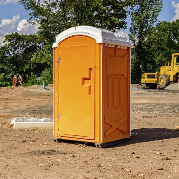 how often are the portable toilets cleaned and serviced during a rental period in Rye